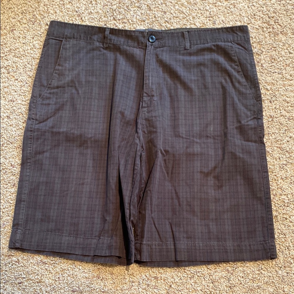 Men's Brown Checkered Shorts